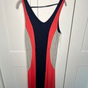 Sophia + Zeke NWOT Colorblock Maxi Dress Junior's Size Large